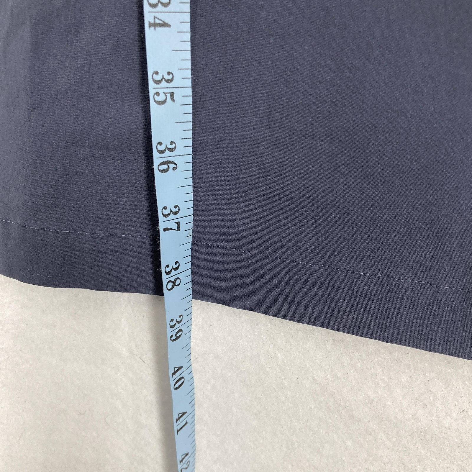 Lafayette 148 New York Dress Womens Large Blue Note Tie Cuff Shift Bow Sleeve