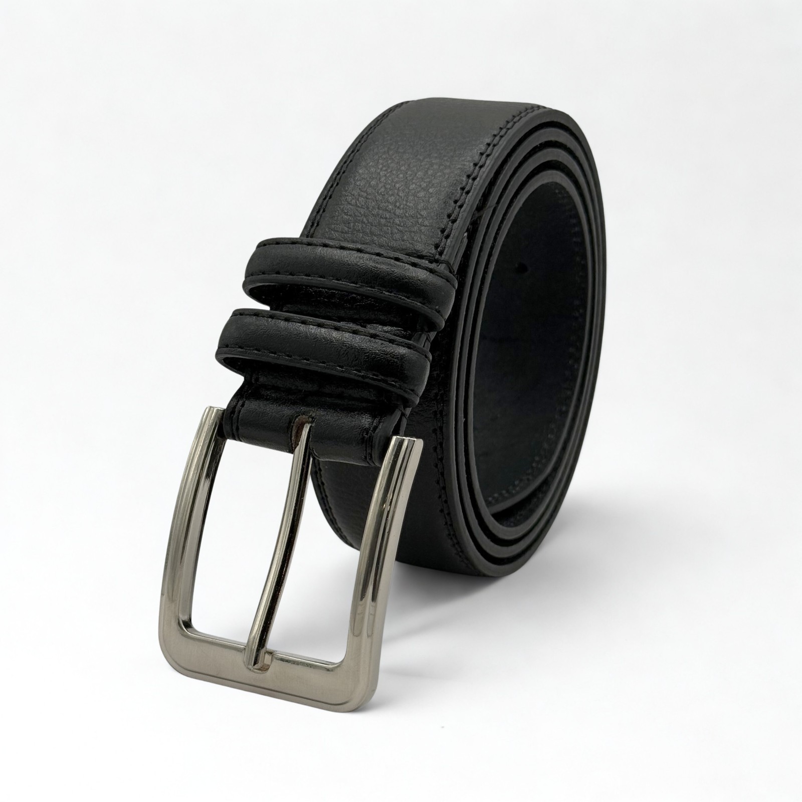 Pebble Grain Genuine Leather Belt Black Brown Width 1.5″ American Made 32″-60″