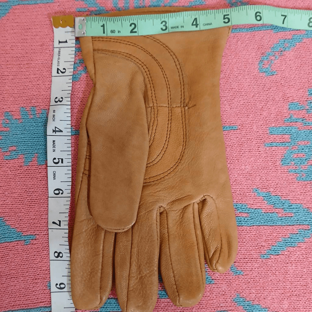 Plainsman mens xl vintage premium cabretta leather gloves Cognac camel brown