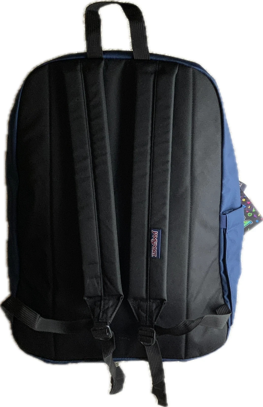 JanSport SuperBreak Backpack 26L Navy Blue School College Laptop Sleeve