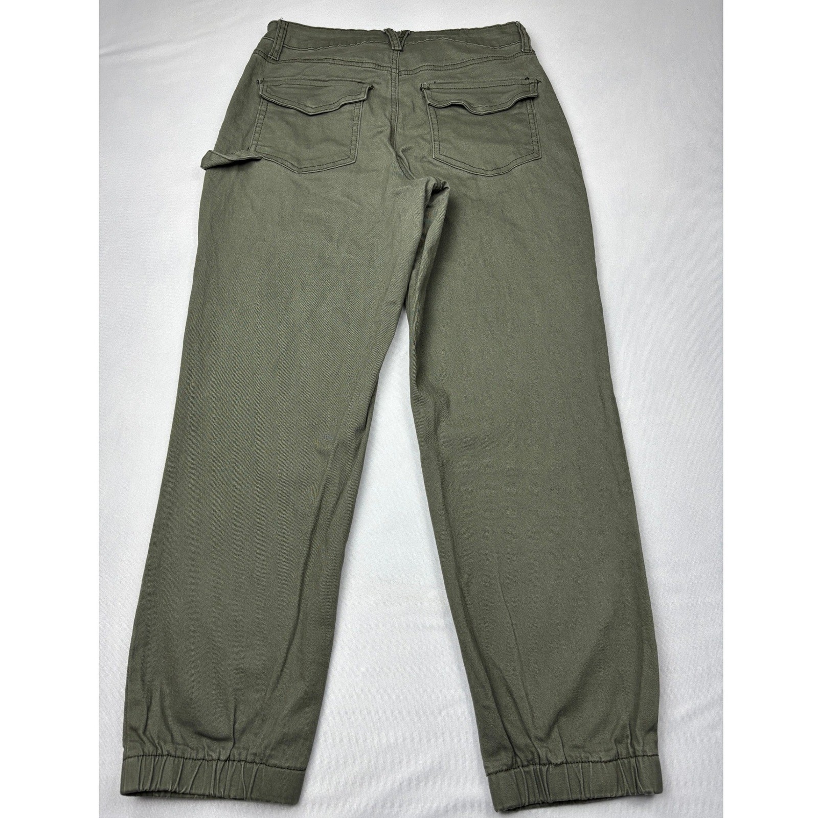 Royalty for Me Olive Green Cargo Jogger Pants Utility Carpenter Trousers 28×27