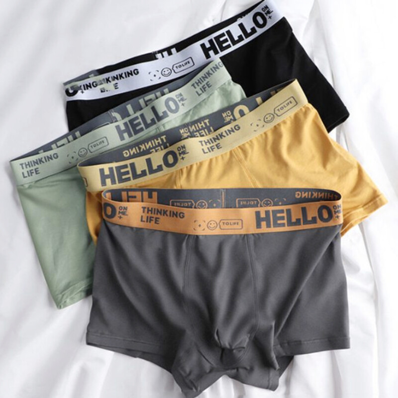 4pcs Men Underwear BoxerShorts Man Cotton Underpants Breathable Men Boxer Shorts