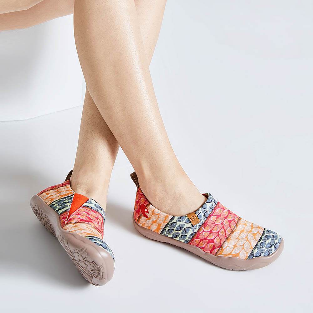 Women Size 5-12 UIN Slip On Shoes Canvas Comfortable Loafers “bodhi leaf”