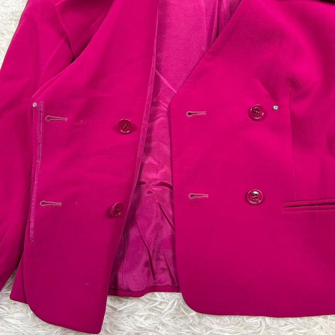 Max Mara Ruffle Collar Tailored Jacket, Women’s, Wool, Magenta, Size L