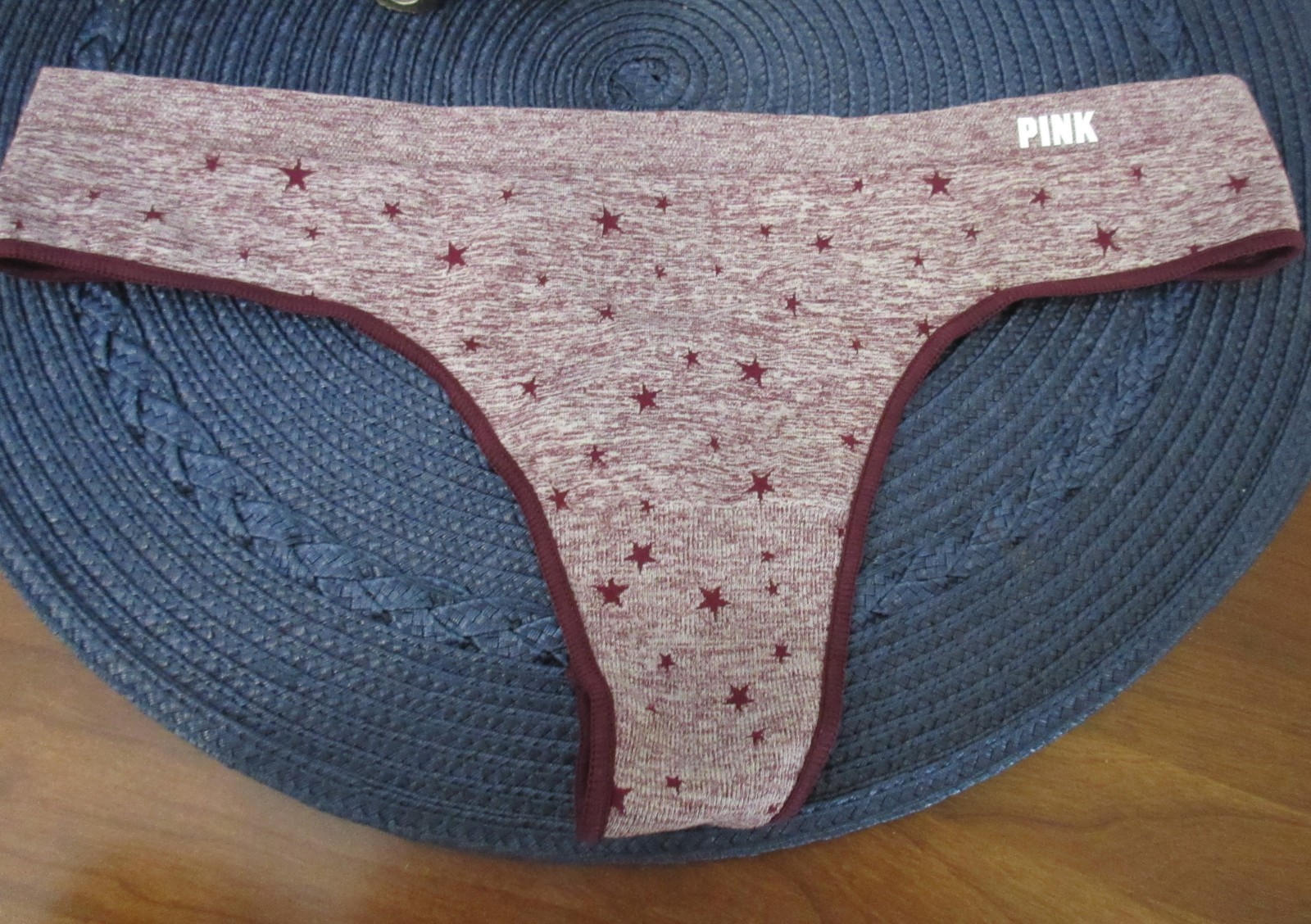NWOT lot 4 THONGS YELLOW BLACK sparkle string COTTON assorted sizes panties