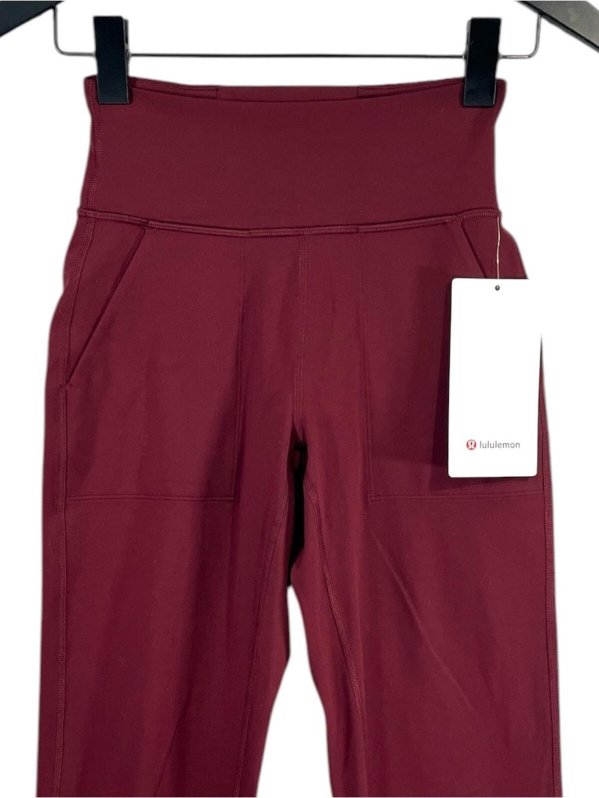 NWT Lululemon Align Jogger 28″ Women’s size 2 in Red Merlot
