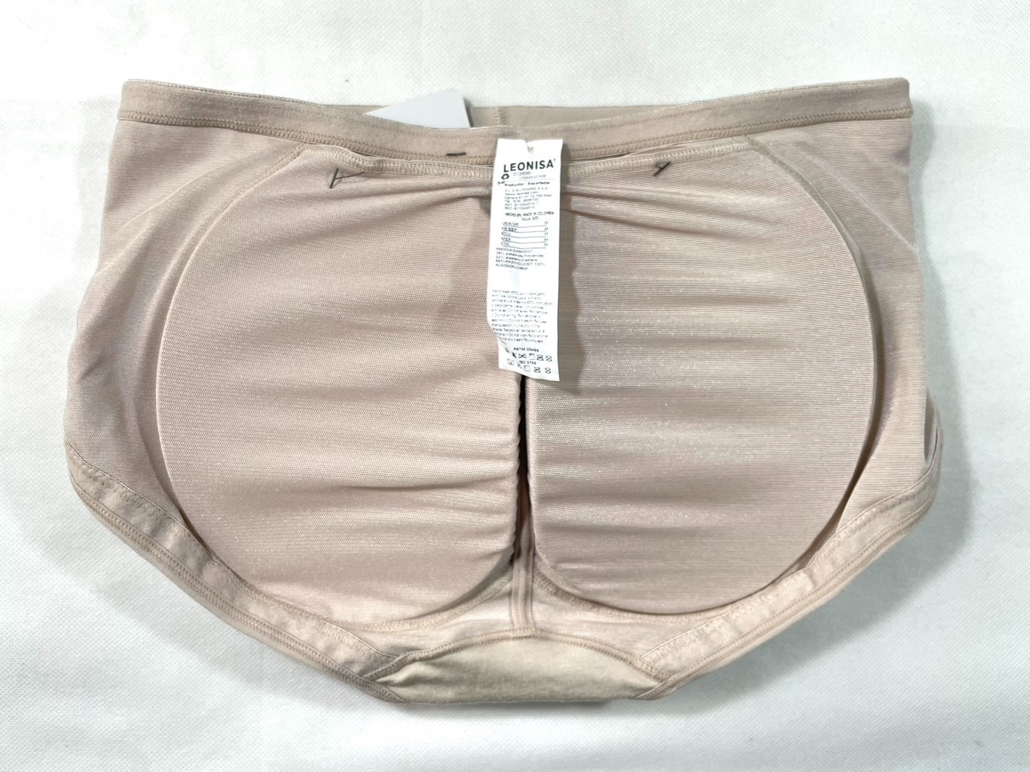 NWOT Leonisa Women’s M Magic Instant Butt Lift Padded Panty 12688 Beige