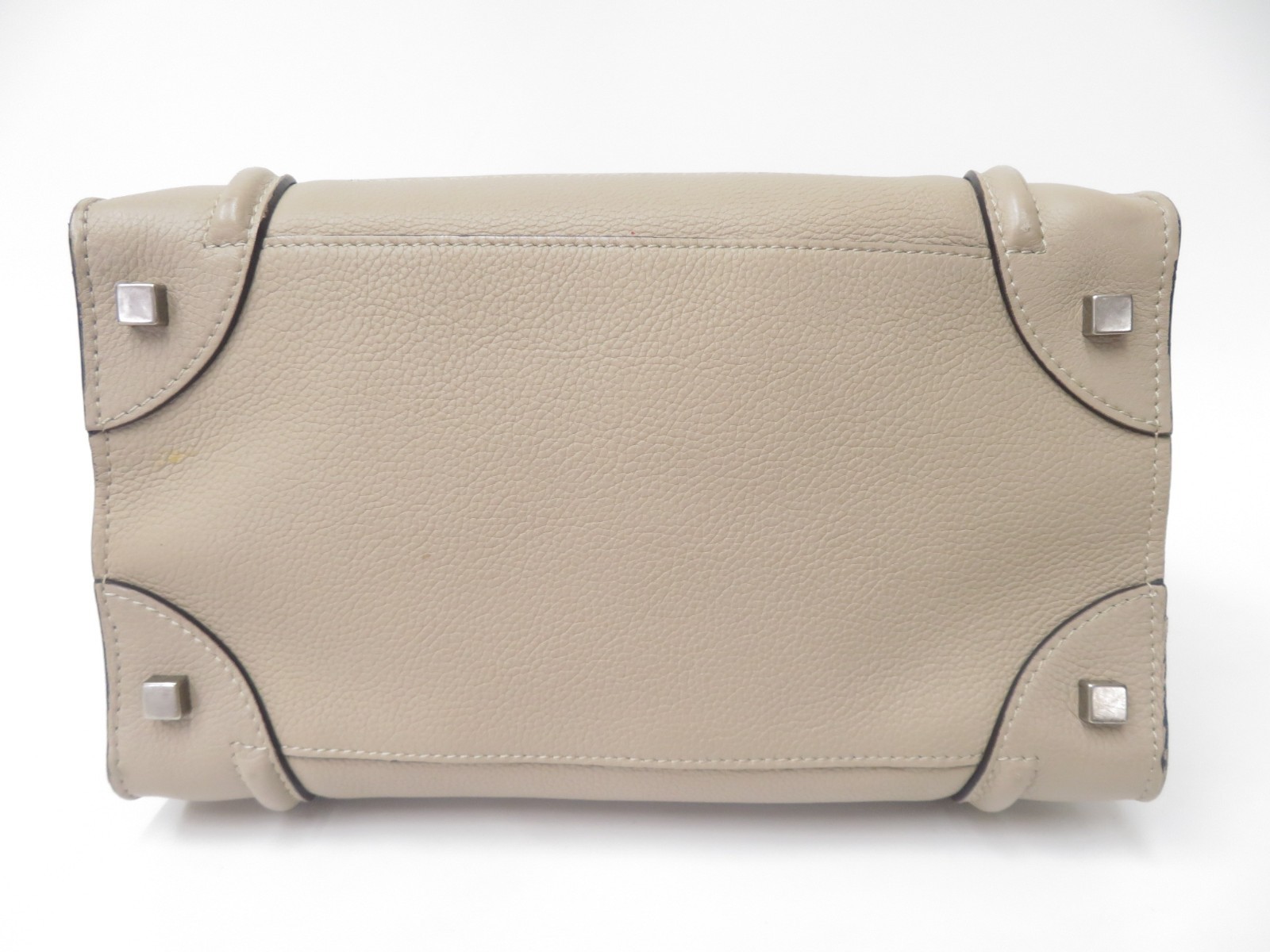 Authentic CELINE Luggage Medium Shopper Leather Hand Bag I#48952