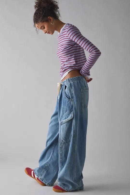 BDG-BDG Station Cocoon Baggy Barrel Leg Cargo Jeans