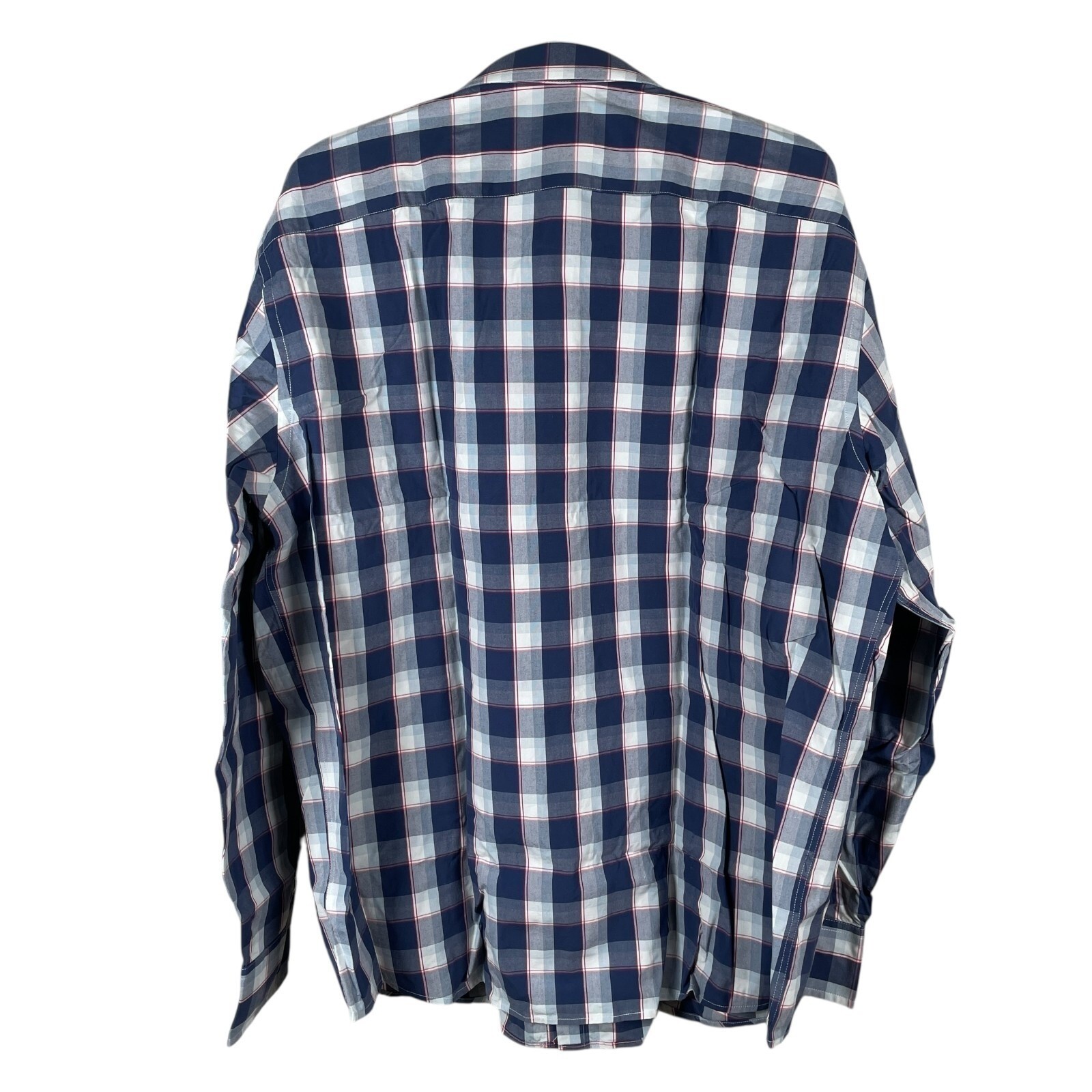 UNTUCKit St. Pierre Button Down Shirt Mens 2XL Reg Blue Plaid Long Sleeve NEW