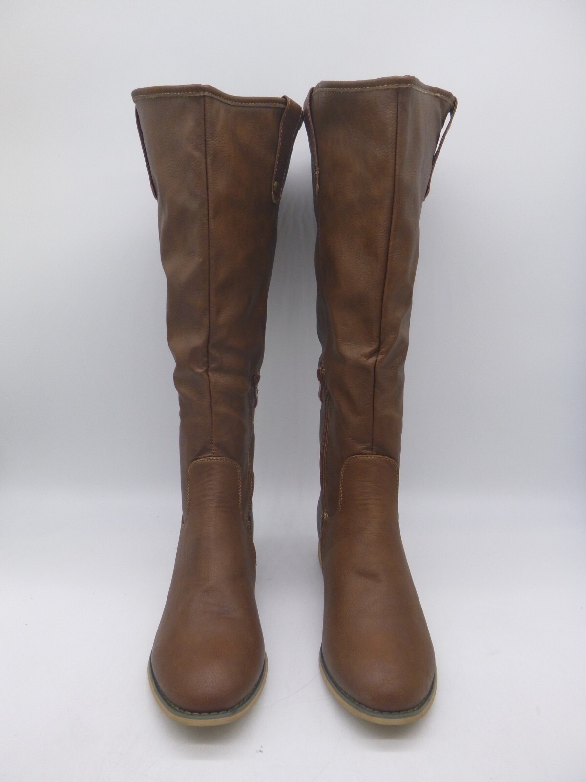 JG Brown PU Synthetic Knee Boots Size 10 M