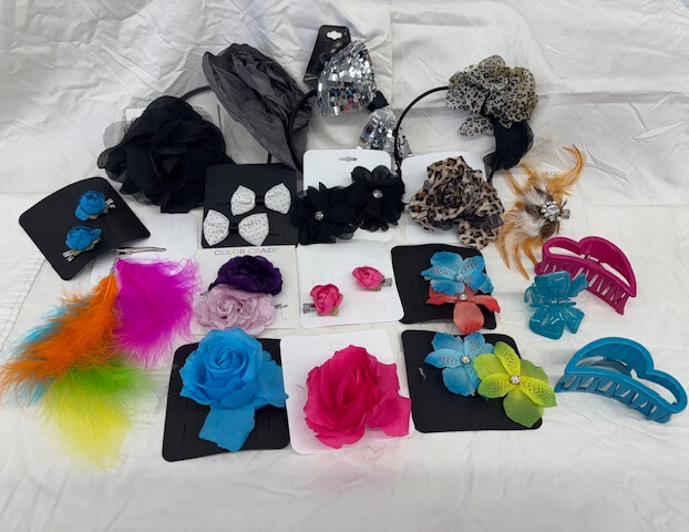 FASHION HAIR ACCESSORIES ASSORTED 24 PIECE GRAB BAG- BETTER VALUE BUY 2 OR MORE