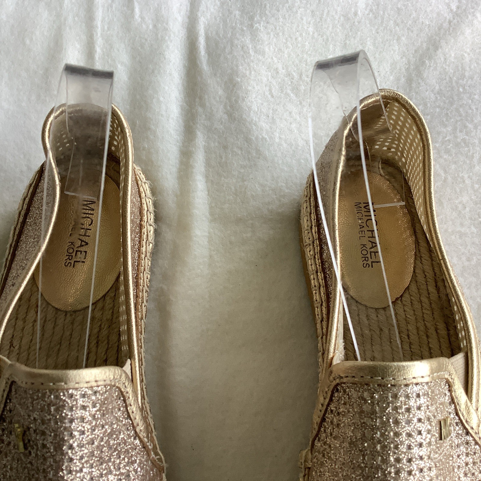 Michael Michael Kors Women Kendric Glitter Espadrille Platform Loafer Shoes 7.5M