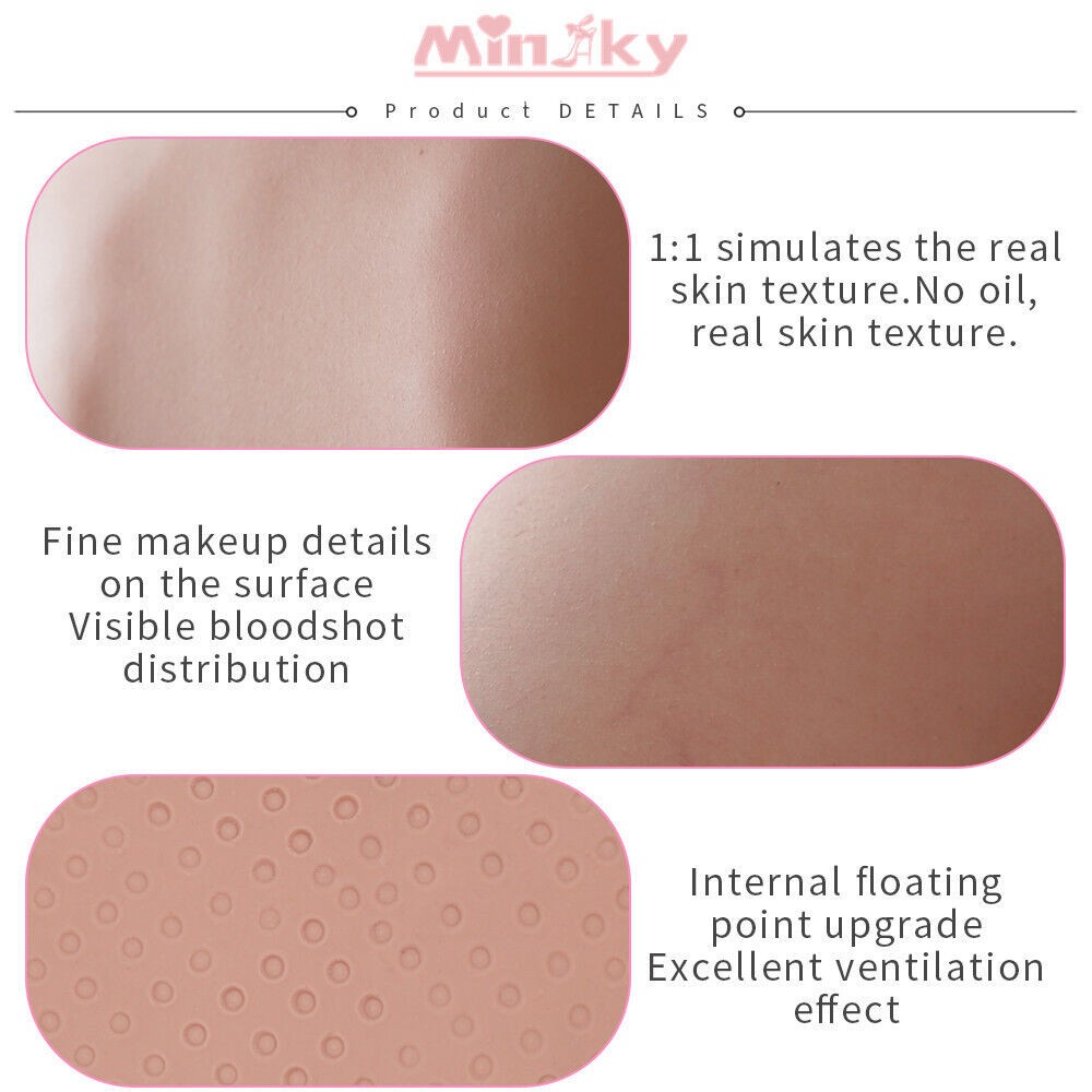Minaky 8G L Size Silicone Breastplate Breast Forms Fake Boobs With Bloodshot Cos