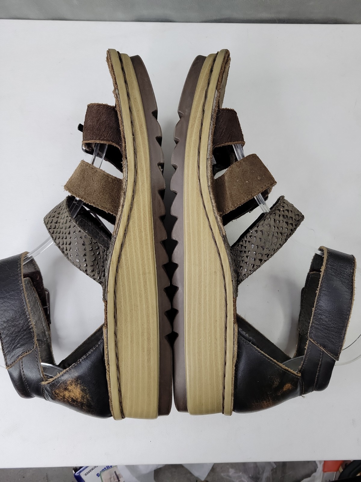 Naot Begonia Gladiator Brown Leather Ankle Strap Comfort Sandals EU 40 US 9-9.5