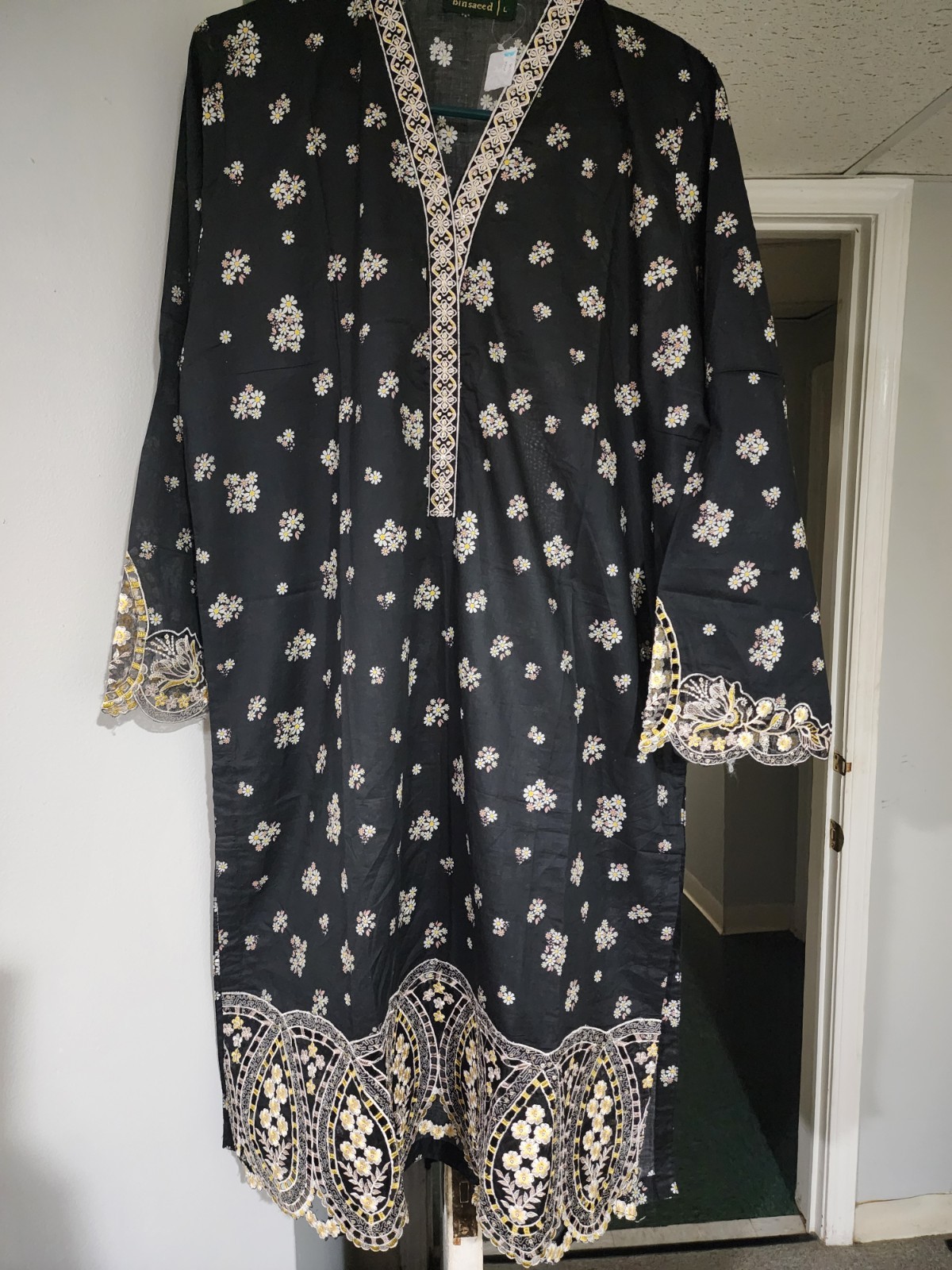Pakistani Shalwar Kameez Designer Binsaeed Lawn Cotton Embroided 3 Piece