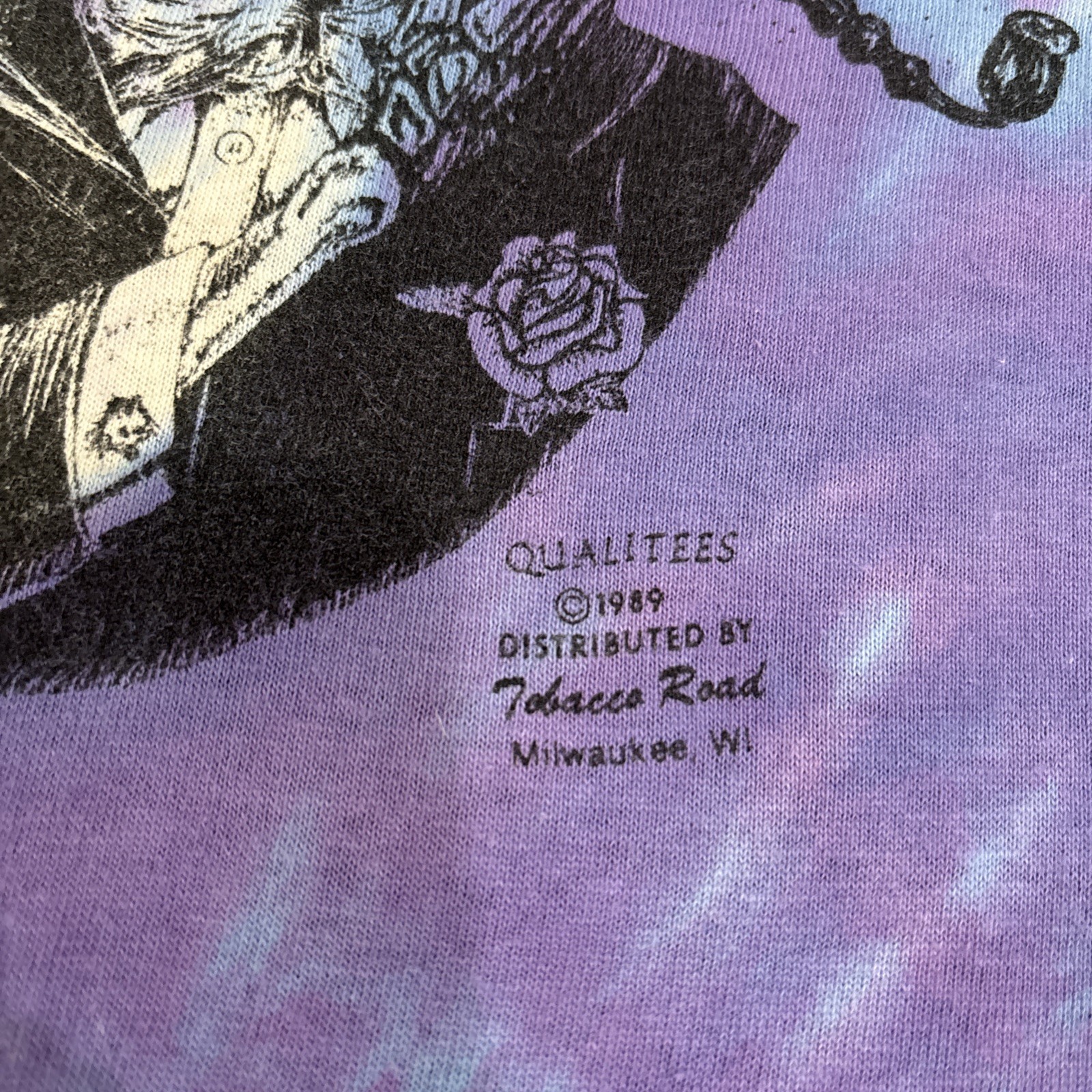 Rare Vintage 1980s GRATEFUL DEAD “The Dead” T-shirt XL Skeleton 1989 Tie-Dye Tee