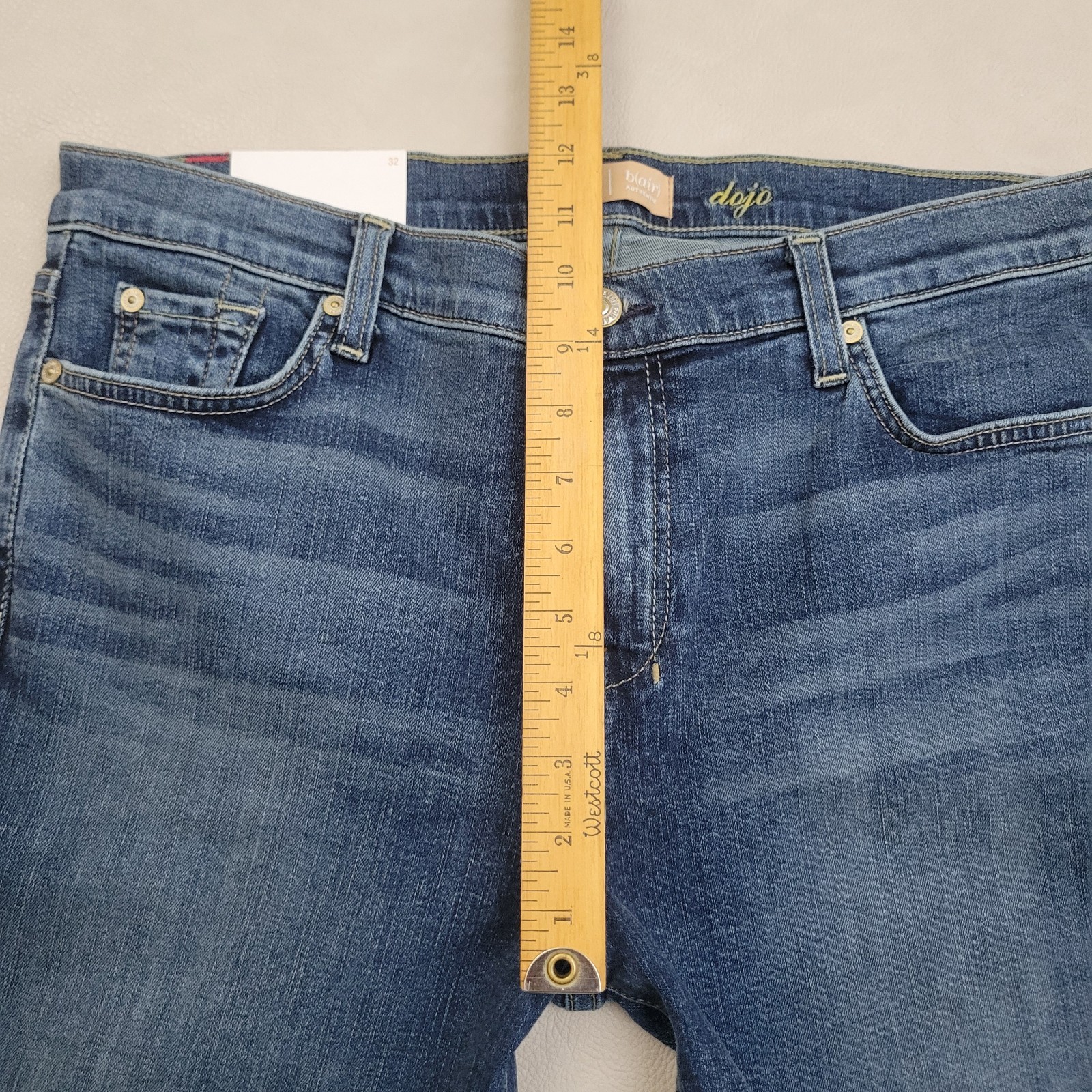 7 For All Mankind Tailorless Dojo Wide Leg Flare Trouser Blue Jeans Size 32×34
