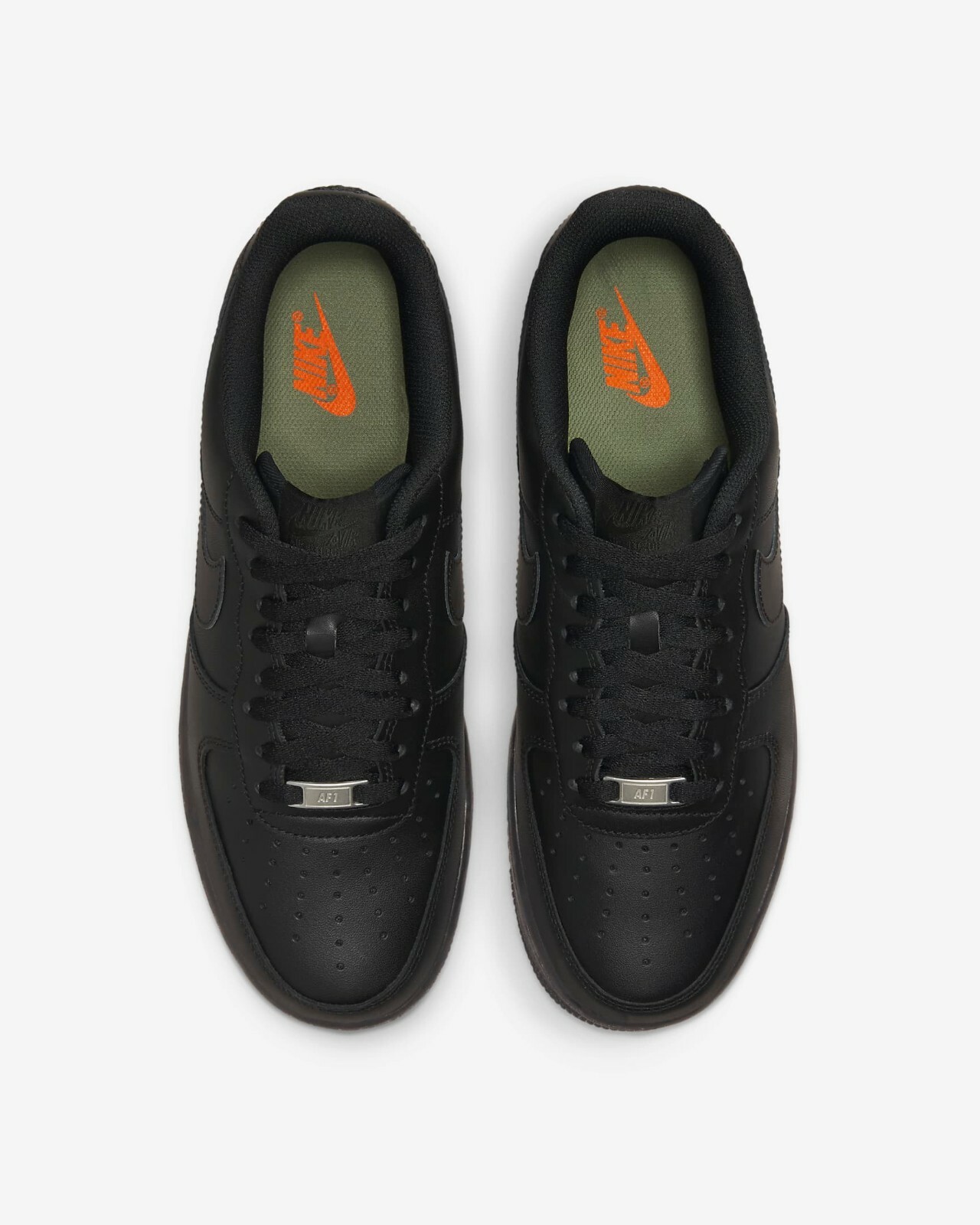 🔥 Nike Air Force 1 07 Low Triple Black Shoes Casual Mens Womens Kids All Size