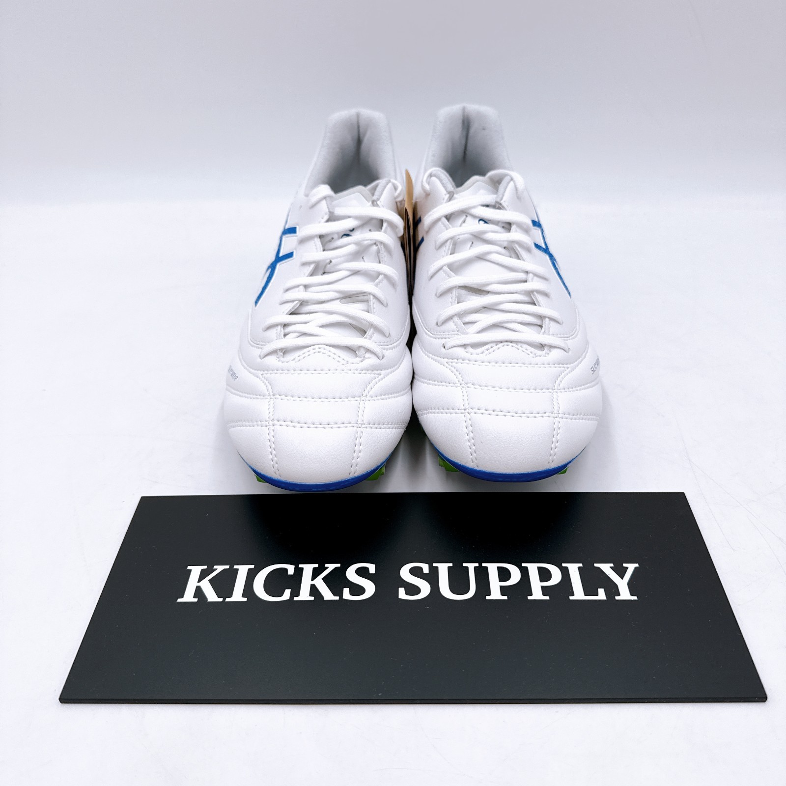 ASICS DS LIGHT X-FLY 6 1101A076 102 Soccer Cleats US 5.5-10 White Asics Blue