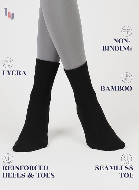 Silky Soft Premium Bamboo Everyday Use Business Socks, 3 Pairs, by Hugh Ugoli
