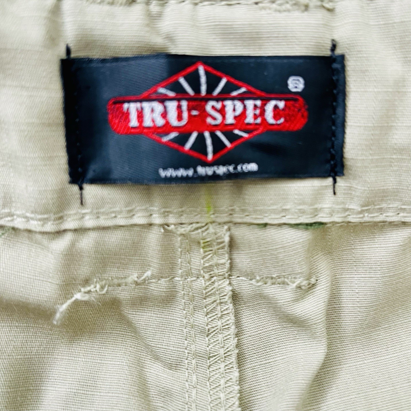 Tru-Spec Tactical Cargo Pants Mens 36/30 Khaki Excellent Ripstop Work Trousers