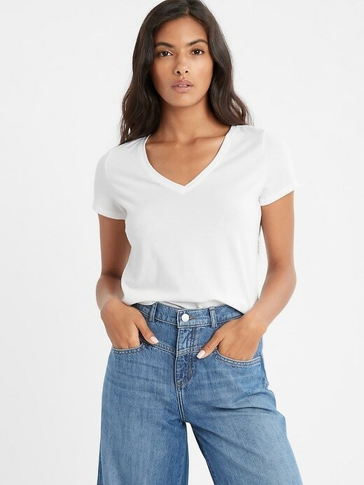 Banana Republic Timeless Tee T Shirt Top WHITE, BLACK or BLUE NEW XXS-XL/PS