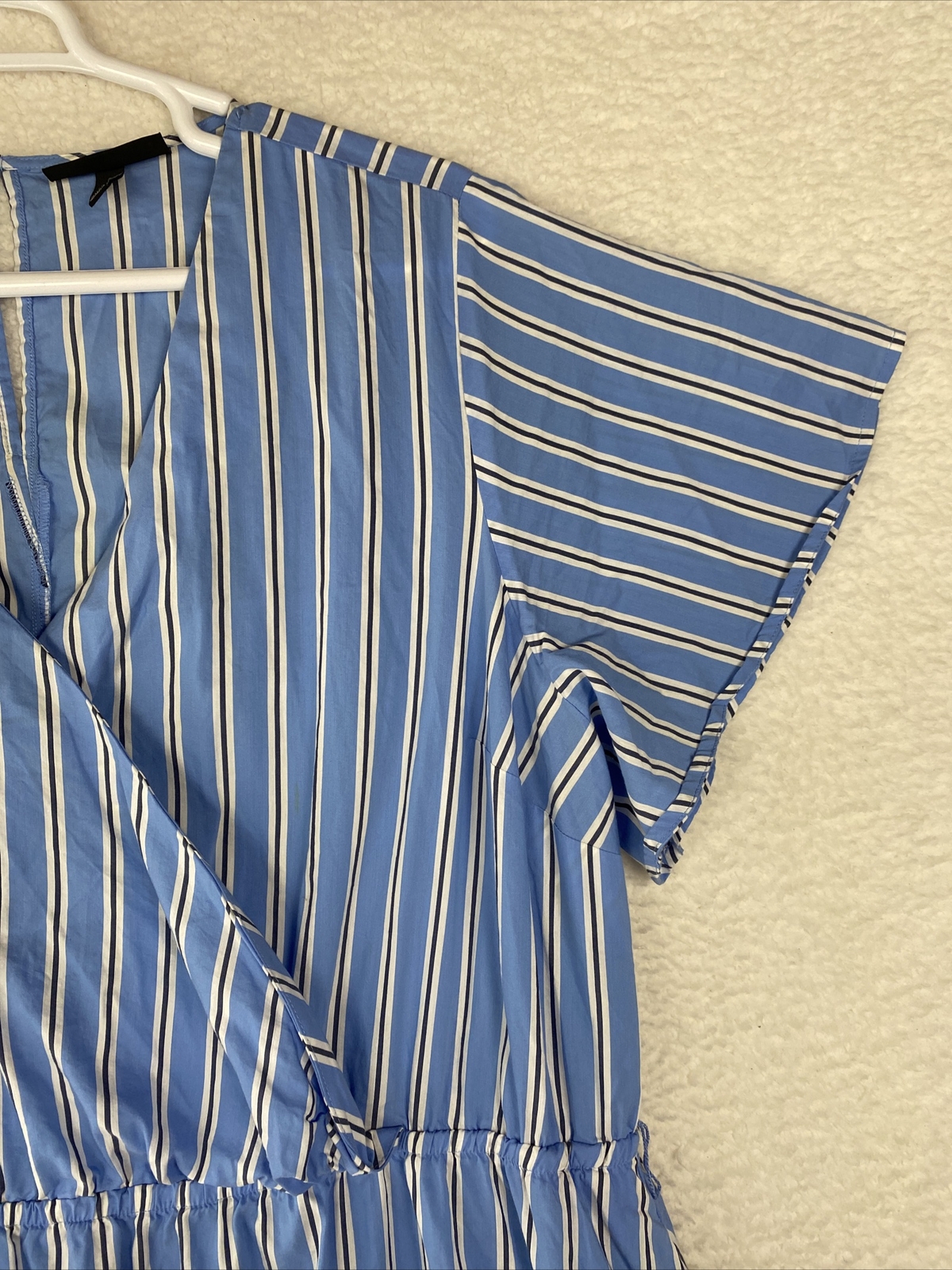 Lane Bryant Dress Womens Plus 26 Rhodes Striped Faux Wrap Work Office S/sleeve