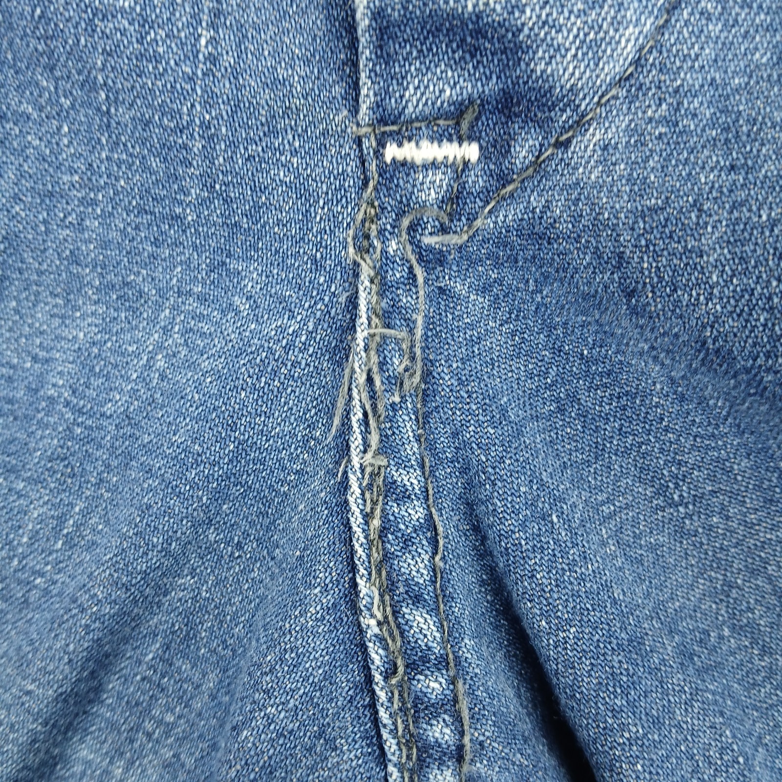 Vtg Lee Sanforized Jelt Denim Overalls 30×28 Donut Button Fly 50s 60s Stains