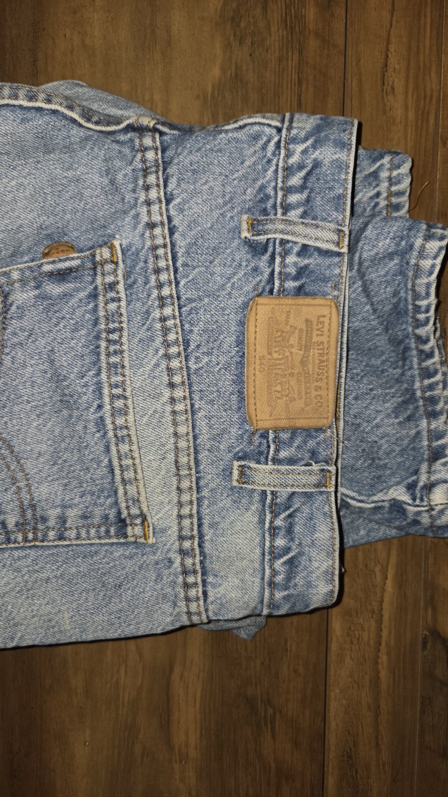 Vintage 1991 Levi’s 540 Leather Tab Relaxed Straight Jeans Made in USA 46×30 90s