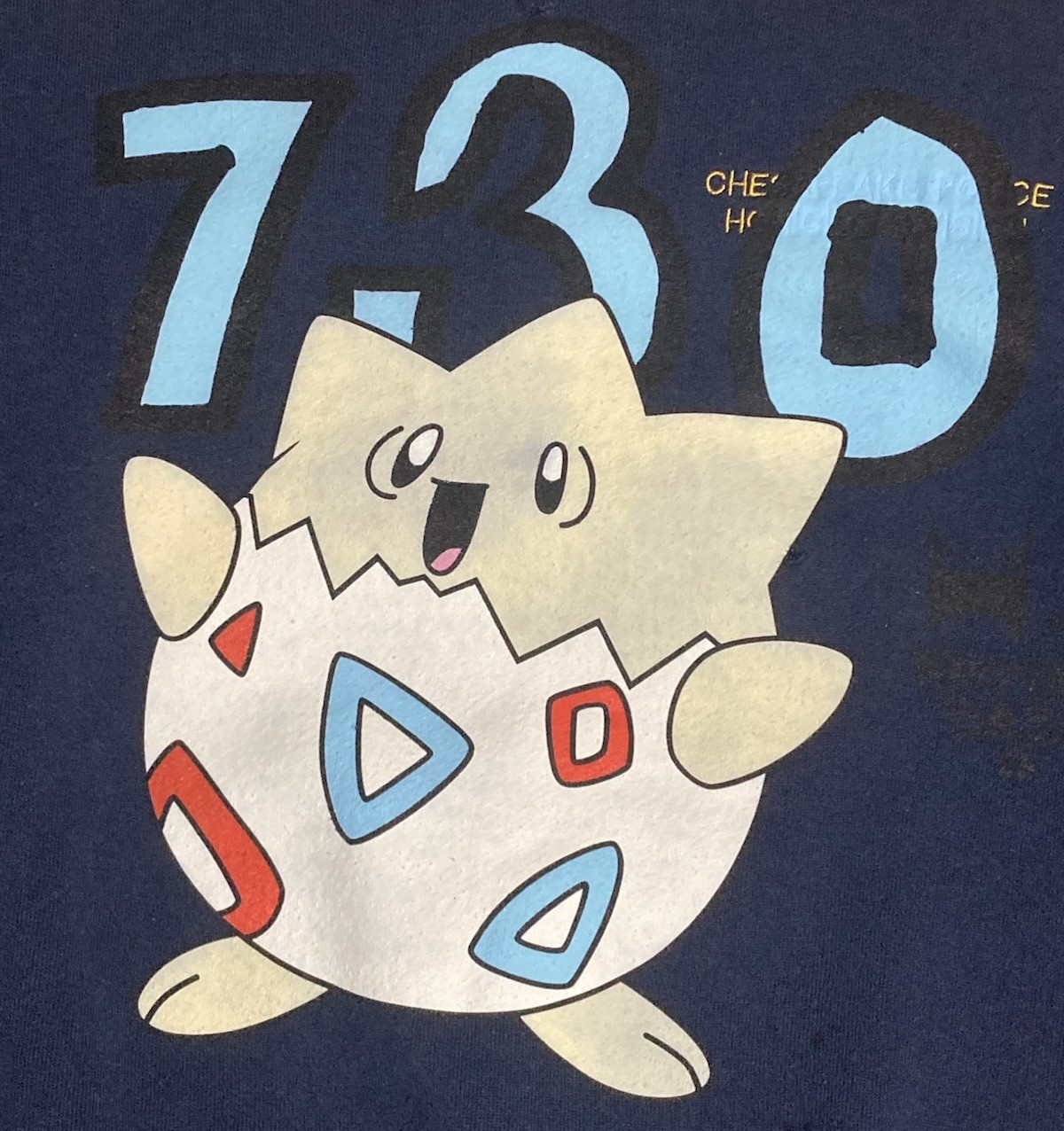 Asspizza x Pokemon Gen2 x 730 Printing Revived Togepi Crewneck Sz L 20.5×27