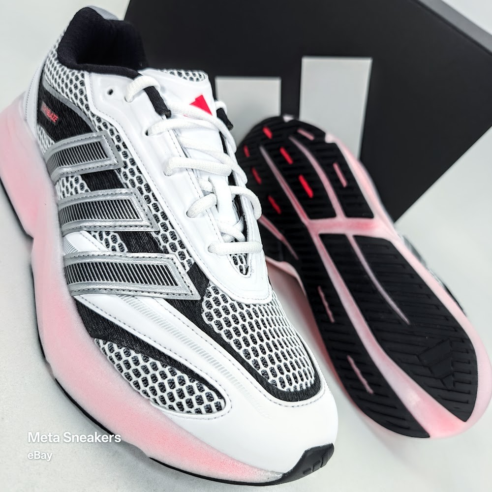 Adidas US 13 Men’s White Black Red Retro Lifestyle Lightblaze Glow JS2061 NIB