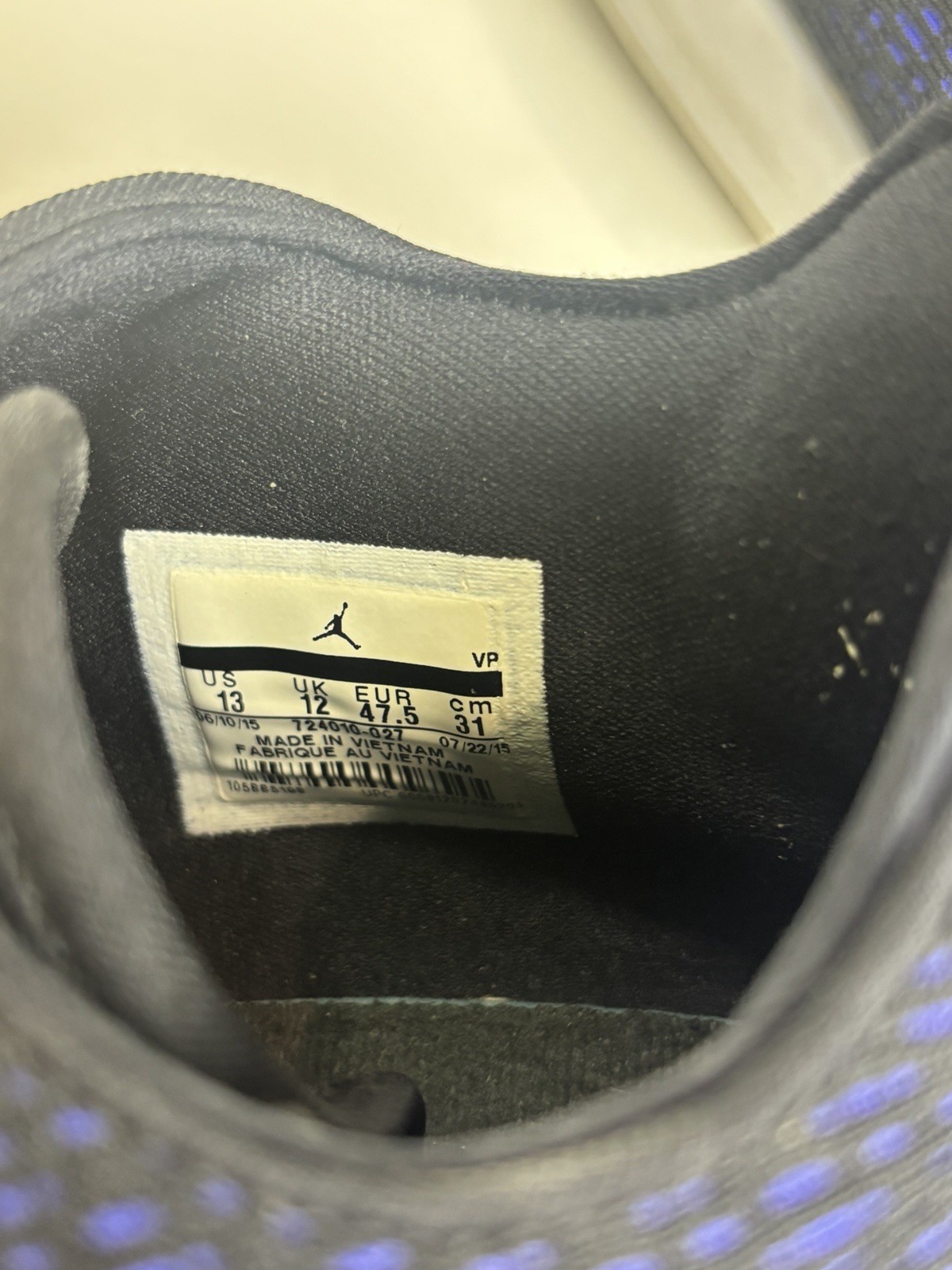 Nike Air Jordan Eclipse Black Blue Lagoon Men’s Size 13 Sneakers 724010-027