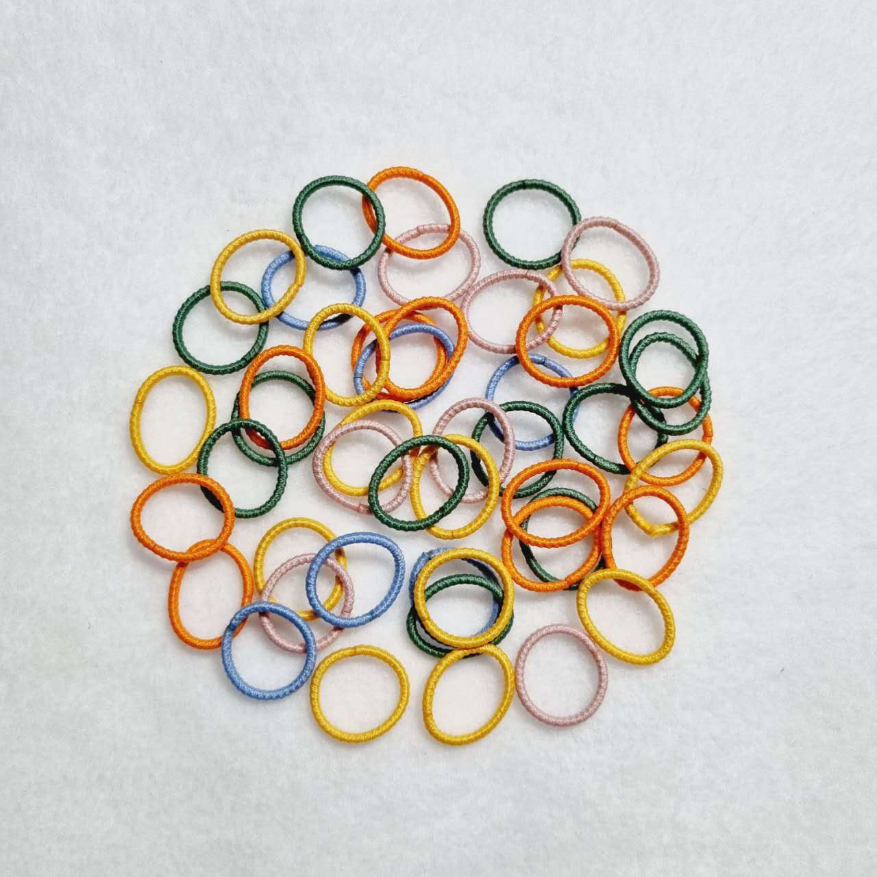 50 Pcs small/mini Hair Ties Elastics Ponytail Holders Girls Kids Hairband