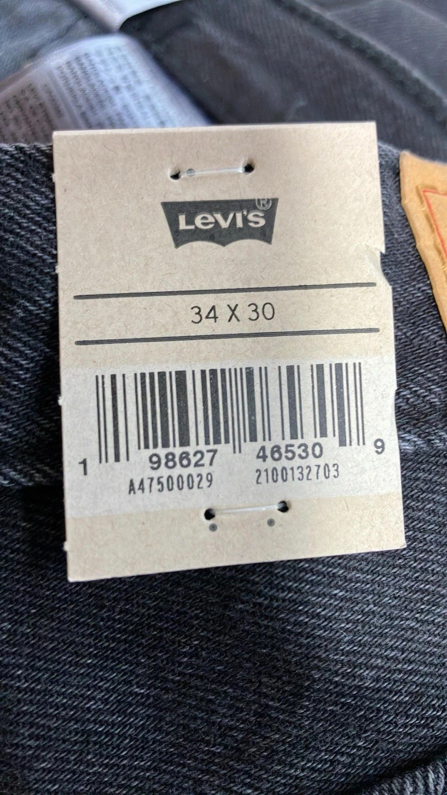 Nwt Levi’s 578 Baggy Black Denim Jeans Mens 33 X 30 Y2K Cotton A4750-0029