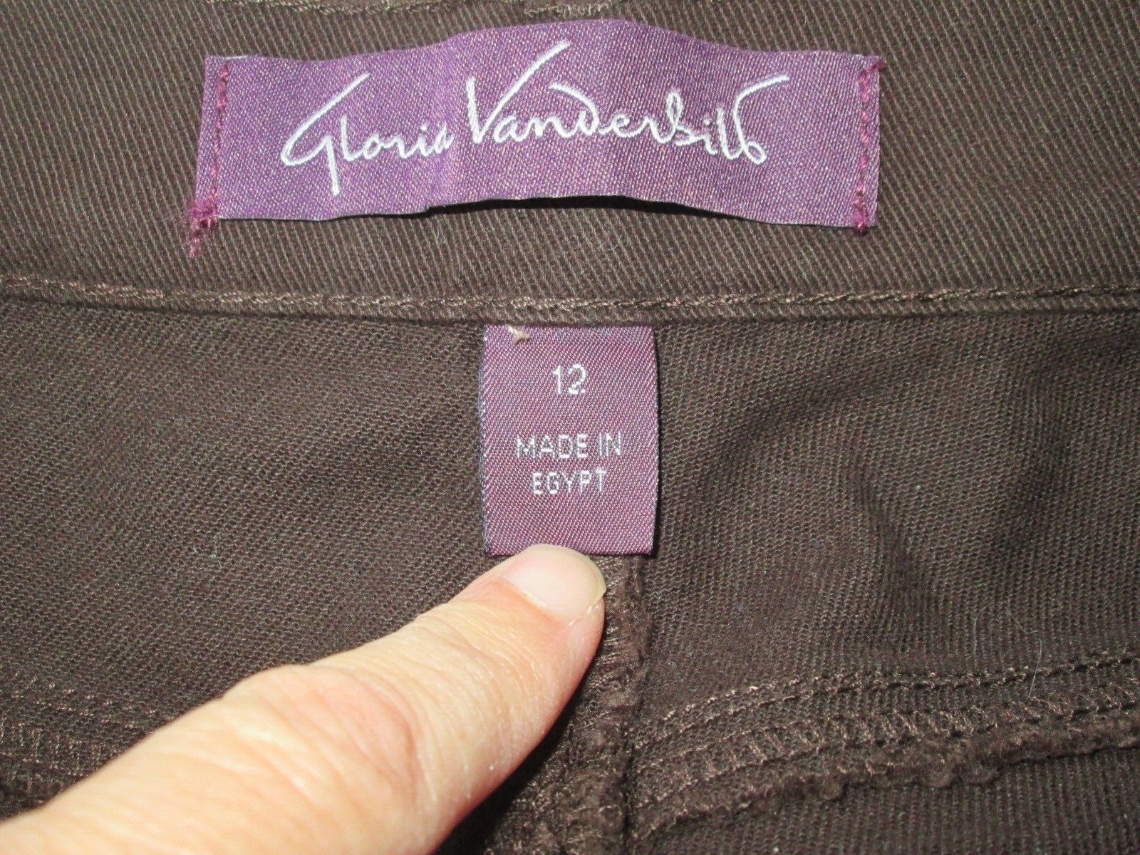 Gloria Vanderbilt Brown Amanda Jeans Womens Size 12 32×28 Stretch 56-31601