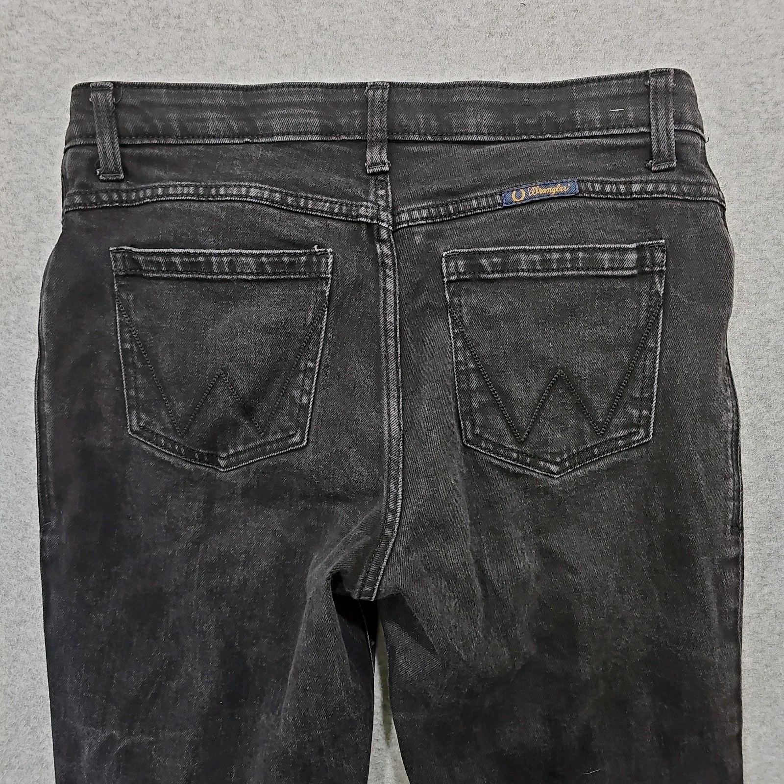 Wrangler Willow Ultimate Riding Jeans Women’s Sz 32×36 Black Wash Mid-Rise