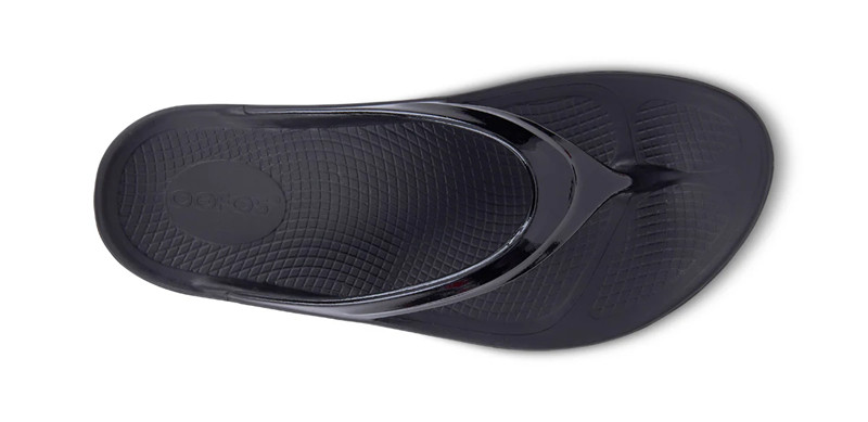 OOFOS OOlala Thong Black Sandal Womens Sizes M3/W5-M9/W11 NEW