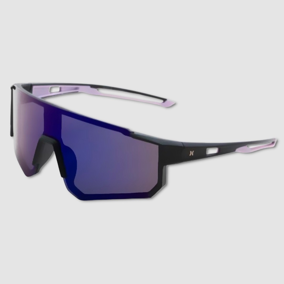 Hurley Semi-Rim Shield Polarized Sunglasses NWT Black / Multi – #49274-SUN4