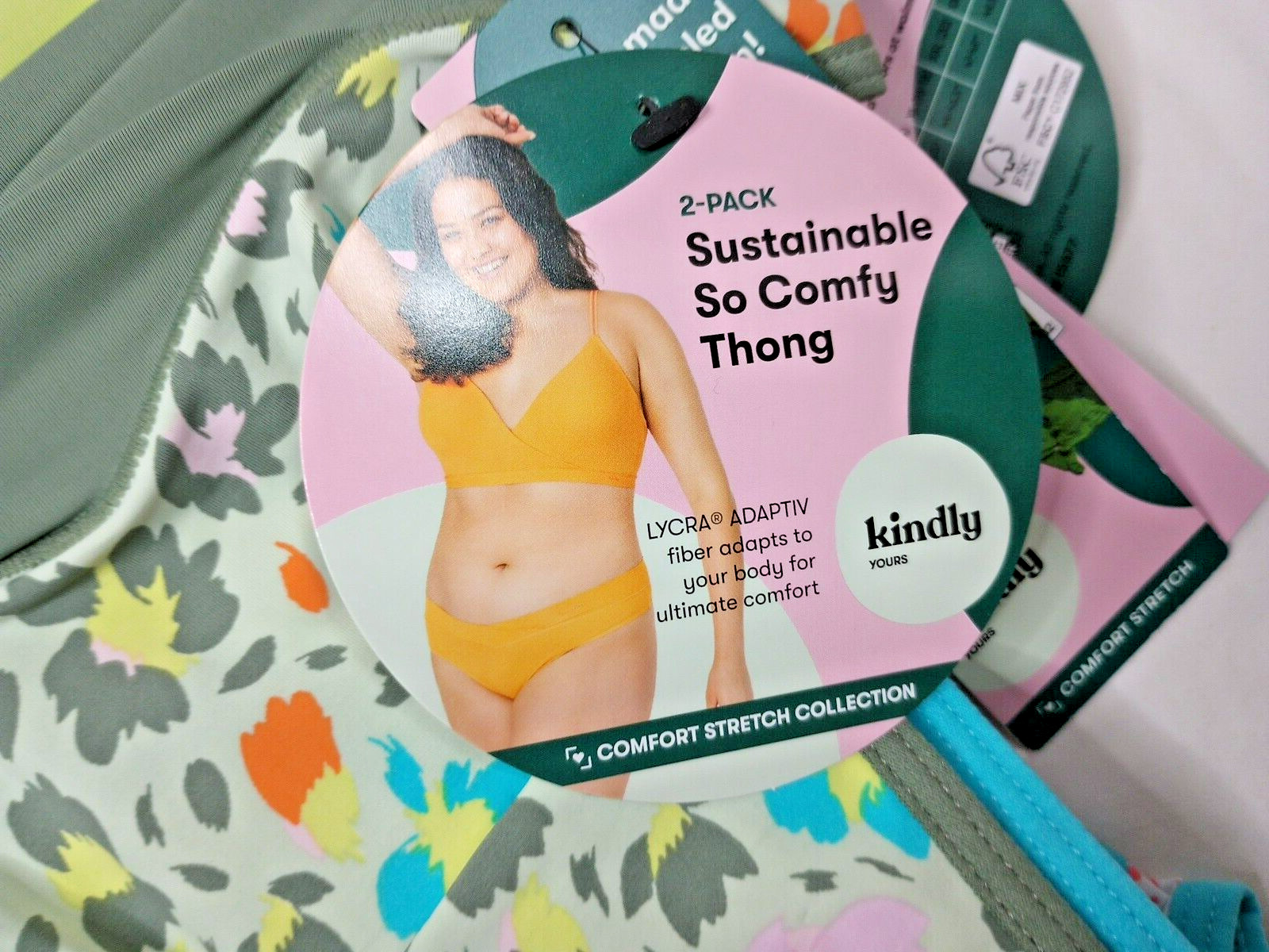 Kindly LadiesThong 2 Pack Random Color Sizes S4-6 M8-10 XL16-18