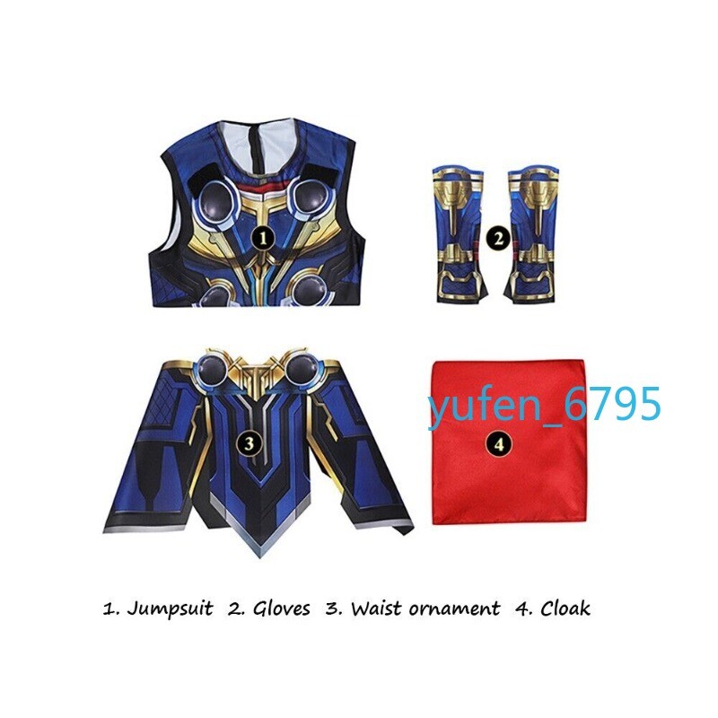 Love and Thunder Thor Adult Cosplay Jumpsuit with Cloak Halloween Costume Suit