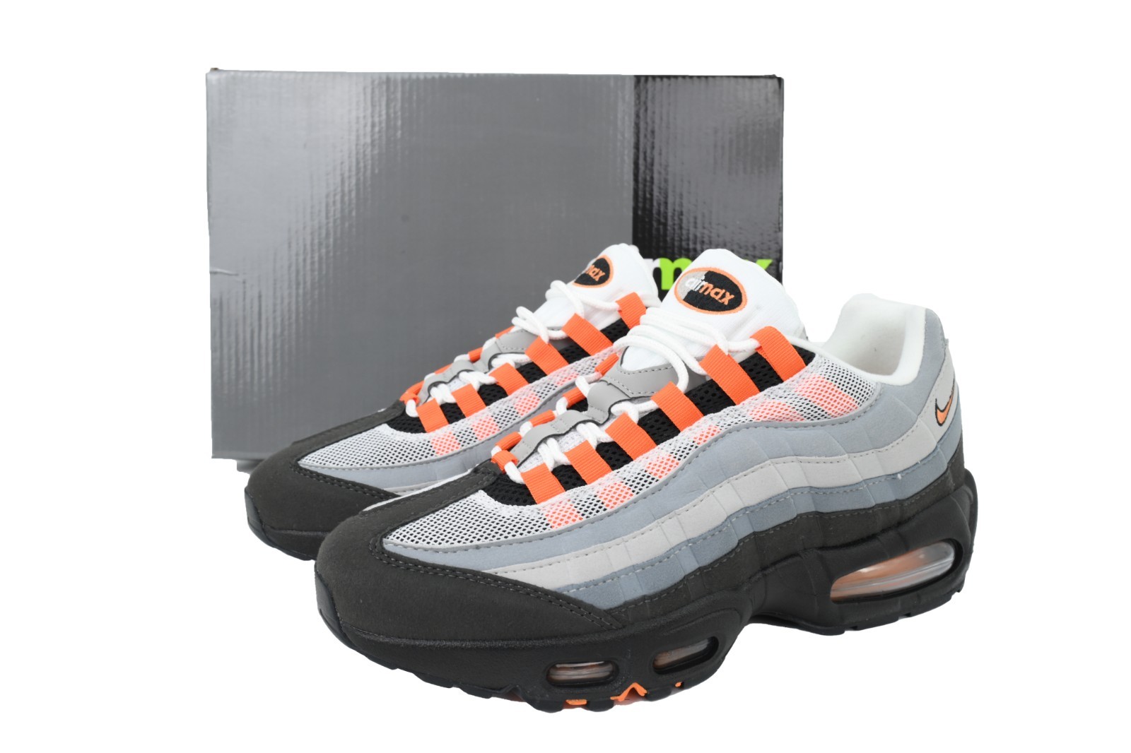 Nike Air Max 95 “Total Orange” Men’s Grey Black Orange Running Sneakers