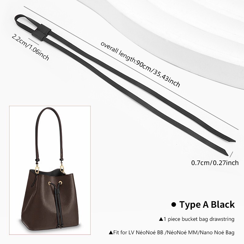 WUTA Bag Straps Drawstring for LV Noe BB nano Petit Bucket Bags Shoulder Genuine