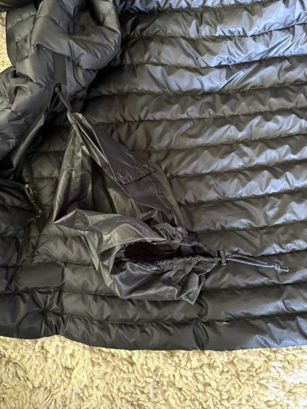 ARC’TERYX Jacket Mens Sz M Black Puffer Cerium SL Hooded Puffer Down Coat Zip