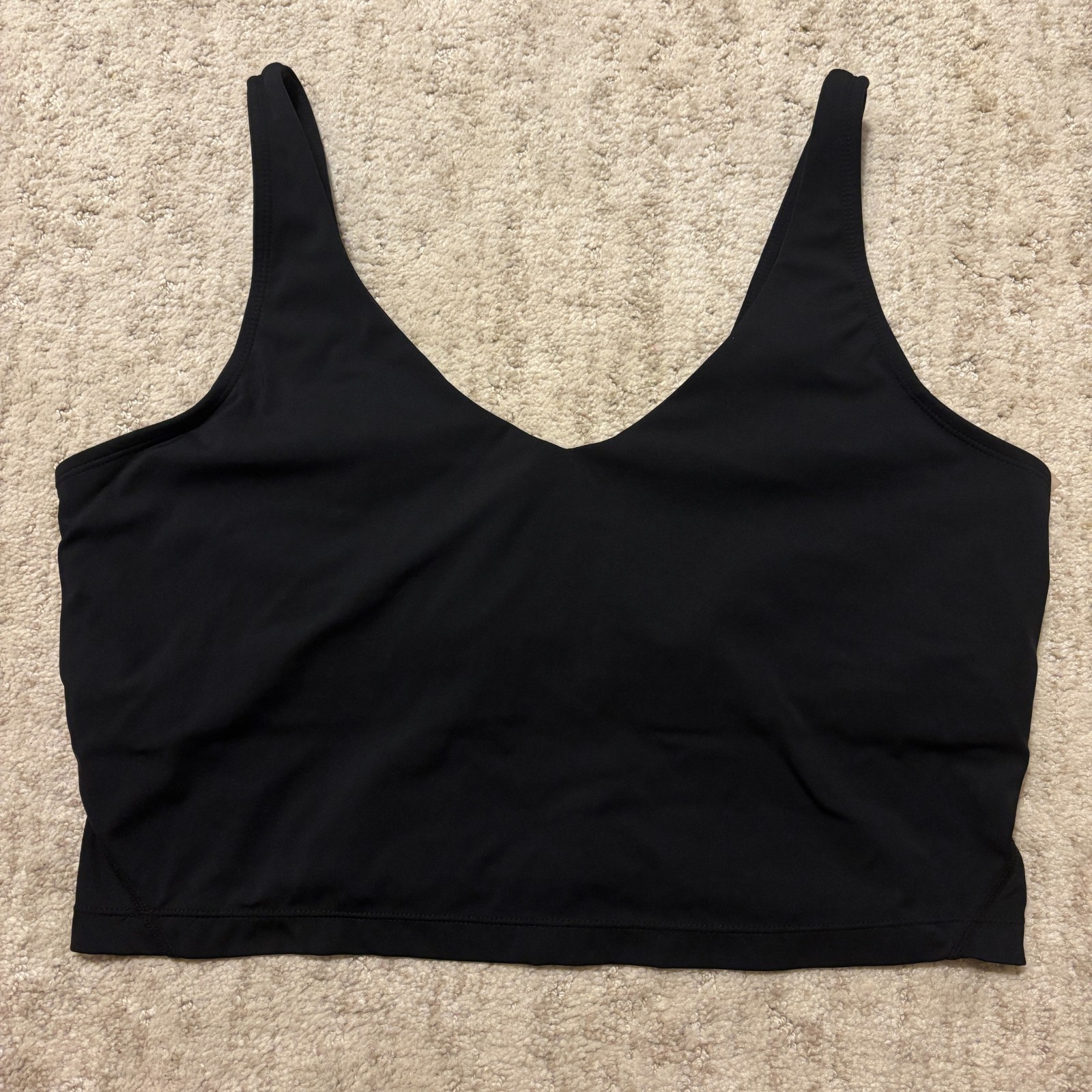 Black Womens Sports Bra 80% Nylon 20% Spandex XXL