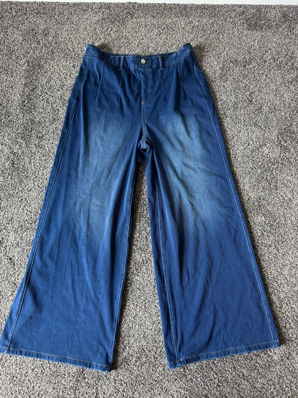 Halara Flex™ High Waisted Tummy Control Wide Leg Casual Jeans with Pockets SZ XL