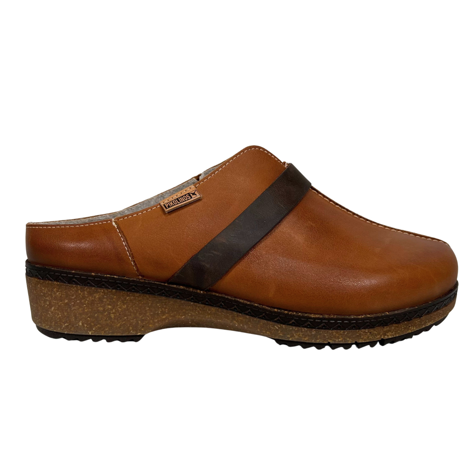 Pikolinos Women’s Granada Heeled Leather Slip-On Clogs Size EU 40 US 9-9.5