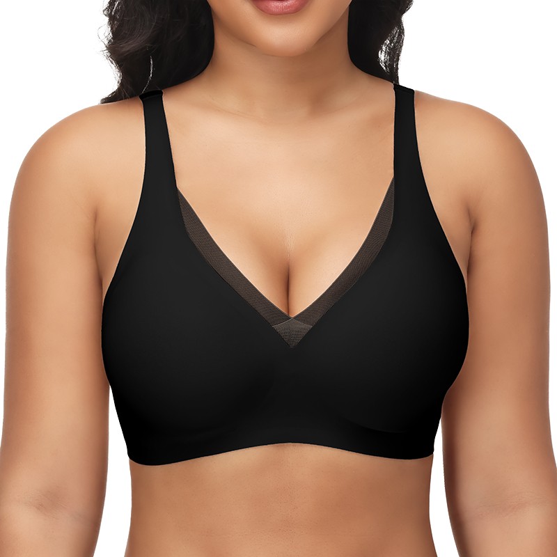 Womens Wireless Bras Jelly Bralette Supportive Tshirt Bra No Underwire Soft Skin