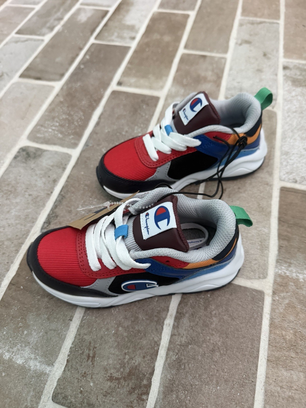 Champions 93 Eighteen Block Multi Color Athletic Tennis Shoes Sneakers Sz 10t
