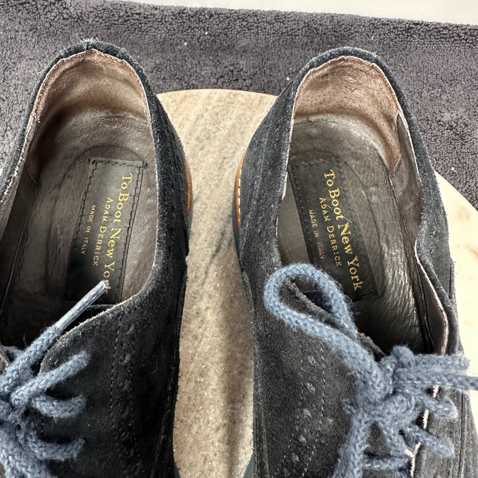 To Boot New York Adam Derrick Suede Wingtip Oxford Shoes Mens 11.5 Made in Italy